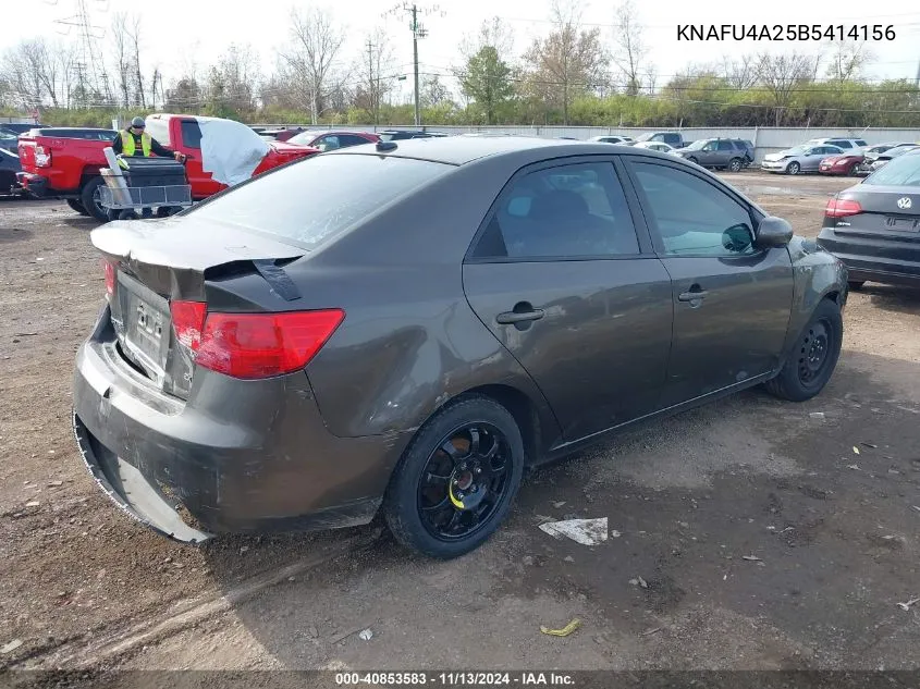 KNAFU4A25B5414156 2011 Kia Forte Ex