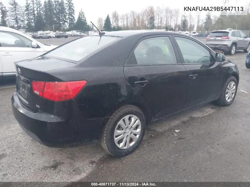 2011 Kia Forte Ex VIN: KNAFU4A29B5447113 Lot: 40871737