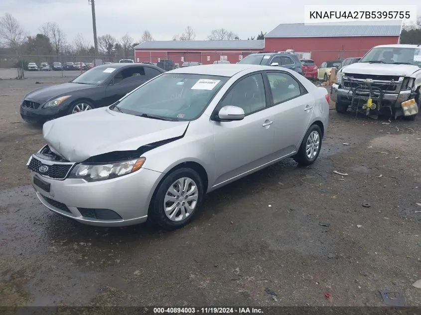 2011 Kia Forte Ex VIN: KNAFU4A27B5395755 Lot: 40894003