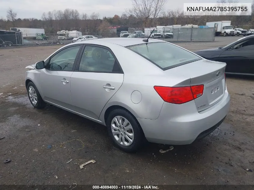 2011 Kia Forte Ex VIN: KNAFU4A27B5395755 Lot: 40894003