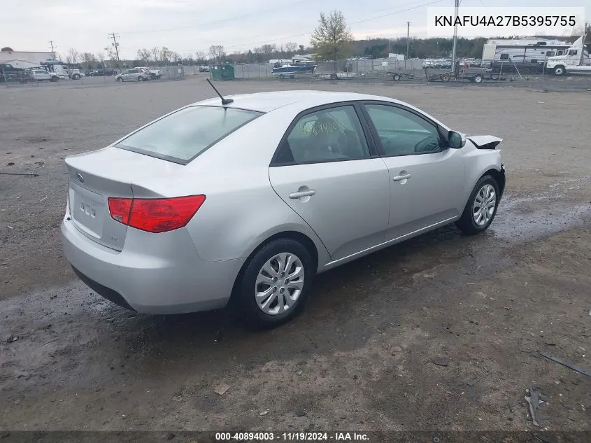 2011 Kia Forte Ex VIN: KNAFU4A27B5395755 Lot: 40894003