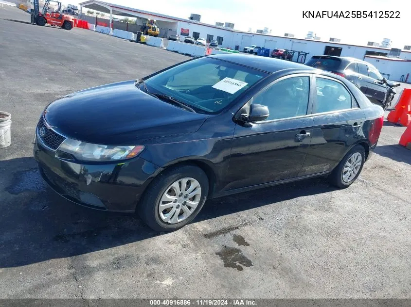 2011 Kia Forte Ex VIN: KNAFU4A25B5412522 Lot: 40916886