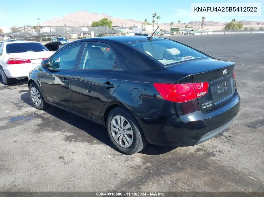 2011 Kia Forte Ex VIN: KNAFU4A25B5412522 Lot: 40916886