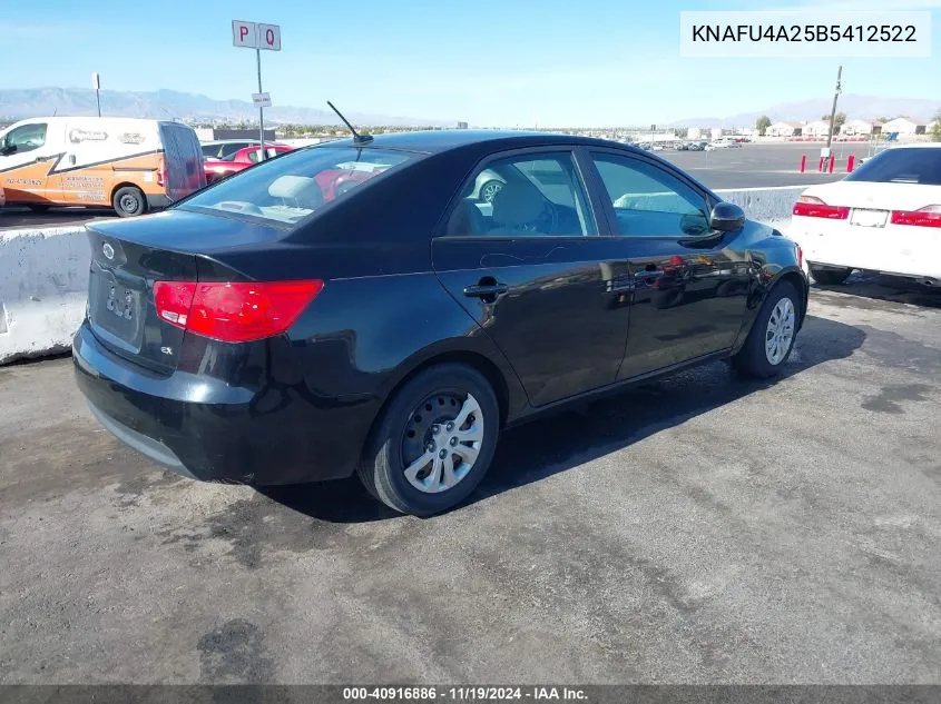 2011 Kia Forte Ex VIN: KNAFU4A25B5412522 Lot: 40916886