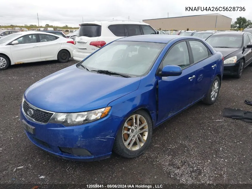 2012 Kia Forte VIN: KNAFU4A26C5628736 Lot: 12059841