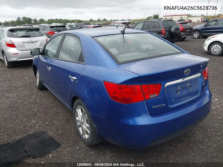 2012 Kia Forte VIN: KNAFU4A26C5628736 Lot: 12059841