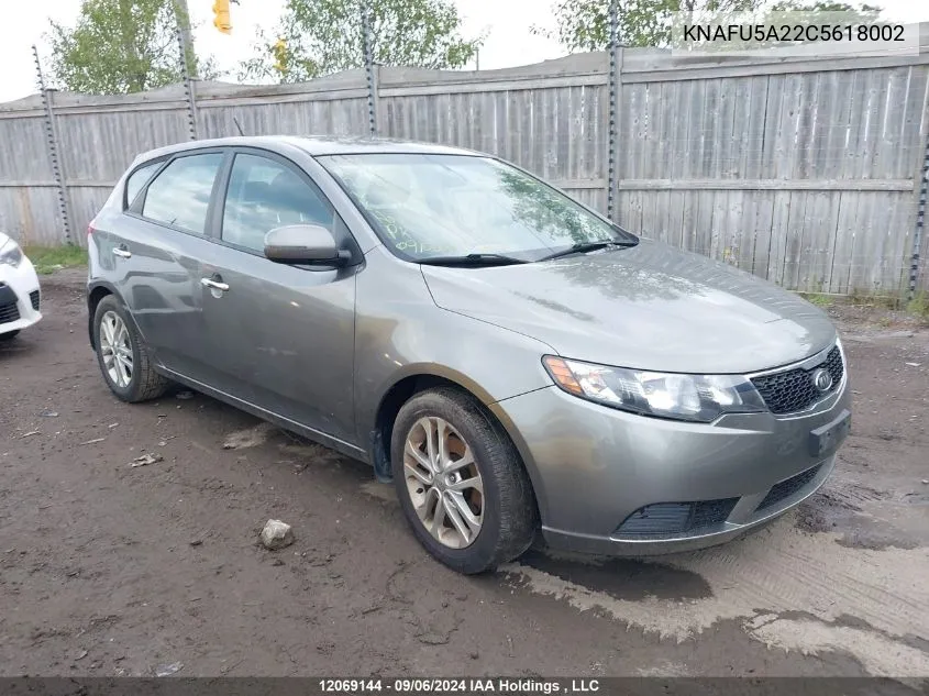 2012 Kia Forte VIN: KNAFU5A22C5618002 Lot: 12069144