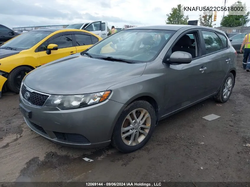 2012 Kia Forte VIN: KNAFU5A22C5618002 Lot: 12069144