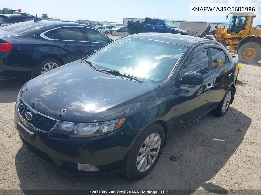 2012 Kia Forte Sx VIN: KNAFW4A33C5606986 Lot: 12077382