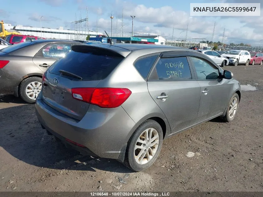 2012 Kia Forte VIN: KNAFU5A26C5599647 Lot: 12106548