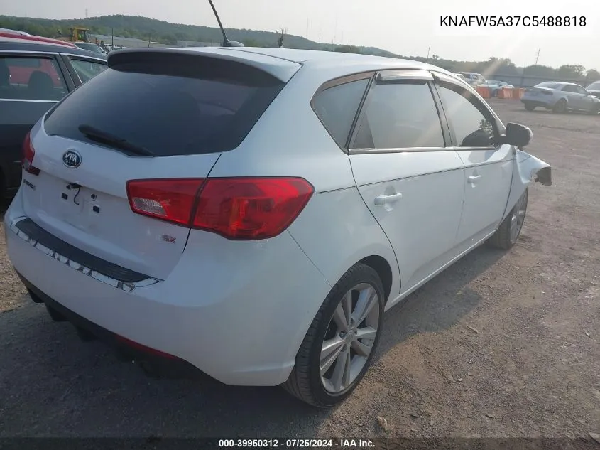 2012 Kia Forte Sx VIN: KNAFW5A37C5488818 Lot: 39950312