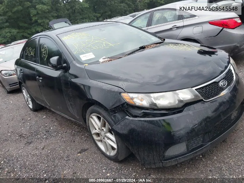 2012 Kia Forte Ex VIN: KNAFU4A26C5545548 Lot: 39983667