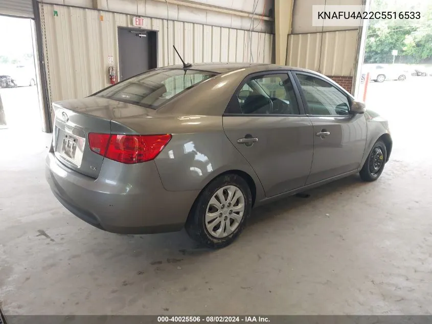 2012 Kia Forte Ex VIN: KNAFU4A22C5516533 Lot: 40025506