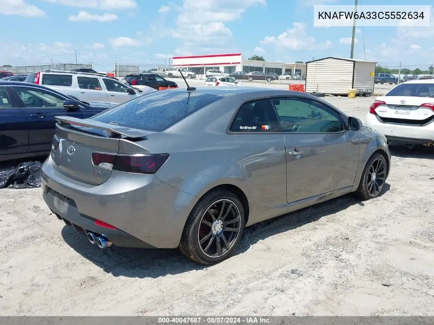 2012 Kia Forte Koup Sx VIN: KNAFW6A33C5552634 Lot: 40047687