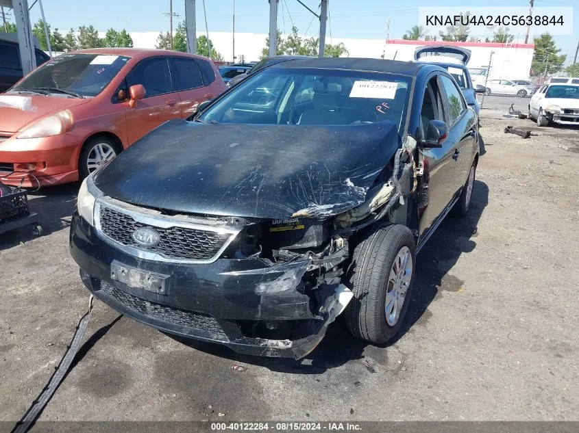 KNAFU4A24C5638844 2012 Kia Forte Ex