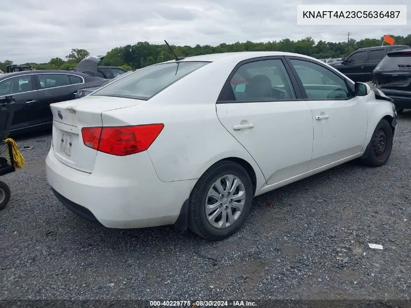 2012 Kia Forte Lx VIN: KNAFT4A23C5636487 Lot: 40229775