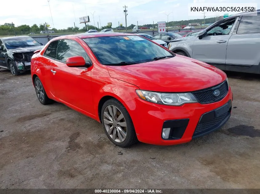 2012 Kia Forte Koup Sx VIN: KNAFW6A30C5624552 Lot: 40230004