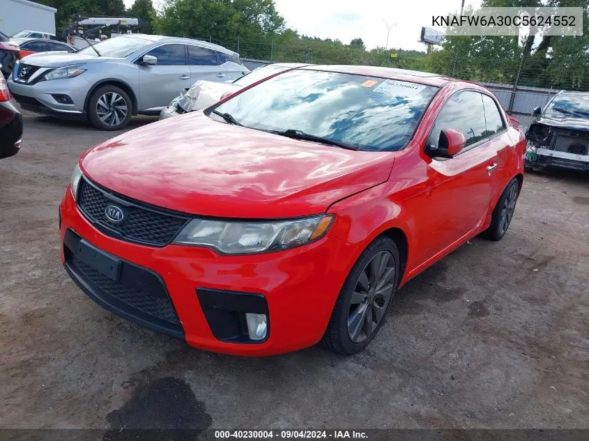 2012 Kia Forte Koup Sx VIN: KNAFW6A30C5624552 Lot: 40230004