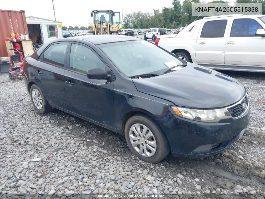 2012 Kia Forte Lx VIN: KNAFT4A26C5515338 Lot: 40239357