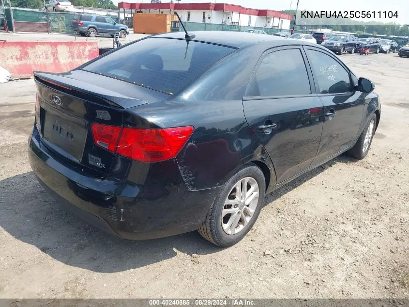 KNAFU4A25C5611104 2012 Kia Forte Ex