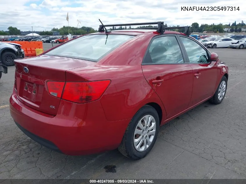 KNAFU4A23C5497314 2012 Kia Forte Ex