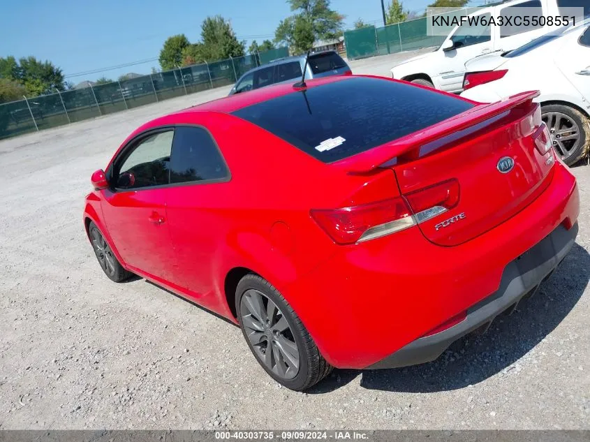 2012 Kia Forte Koup Sx VIN: KNAFW6A3XC5508551 Lot: 40303735