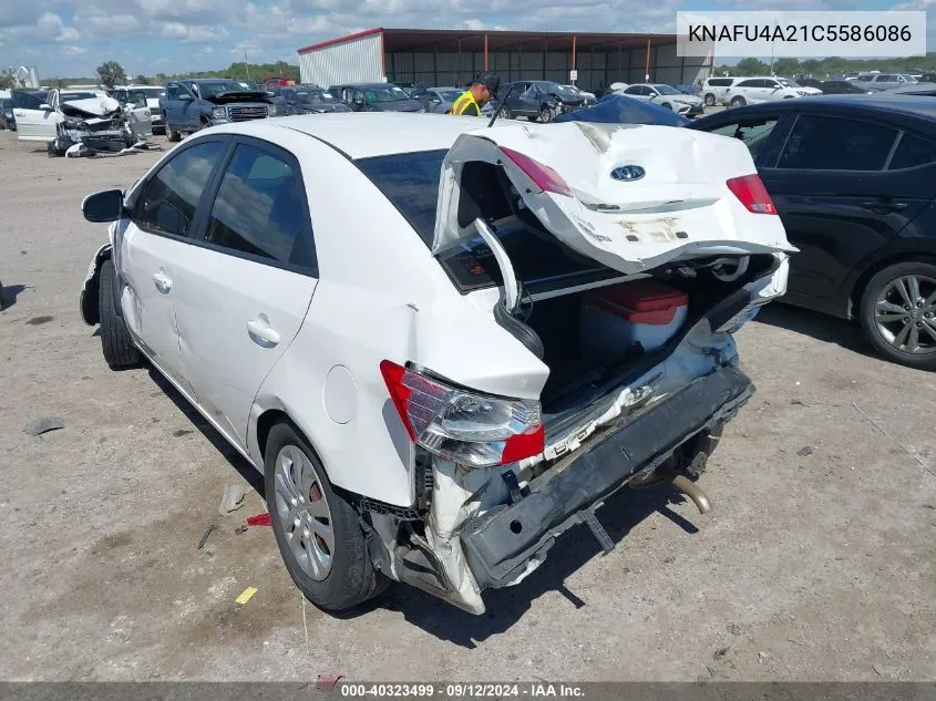 KNAFU4A21C5586086 2012 Kia Forte Ex