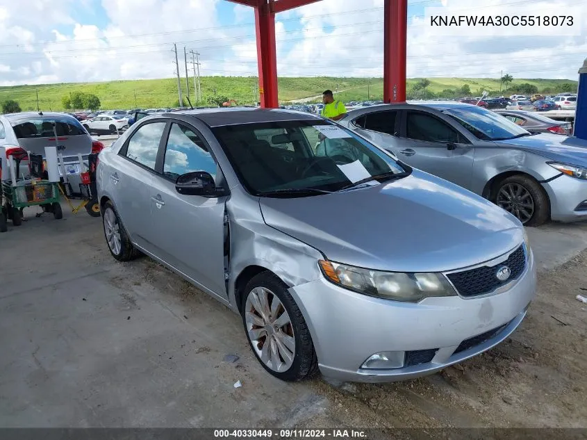 2012 Kia Forte Sx VIN: KNAFW4A30C5518073 Lot: 40330449