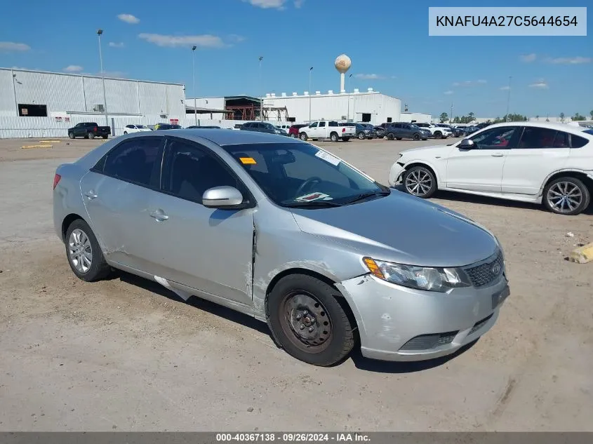 2012 Kia Forte Ex VIN: KNAFU4A27C5644654 Lot: 40367138