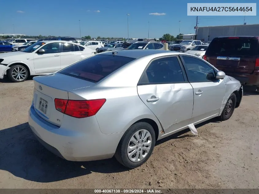 2012 Kia Forte Ex VIN: KNAFU4A27C5644654 Lot: 40367138