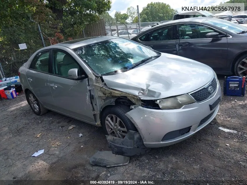 KNAFU4A29C5567978 2012 Kia Forte Ex