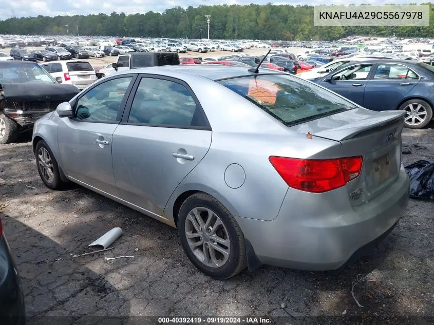 2012 Kia Forte Ex VIN: KNAFU4A29C5567978 Lot: 40392419