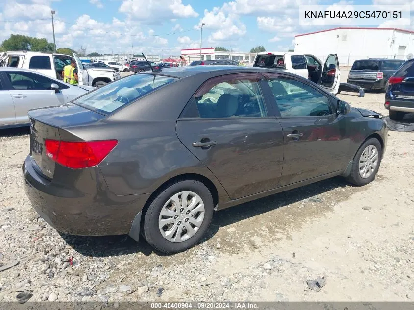 KNAFU4A29C5470151 2012 Kia Forte Ex