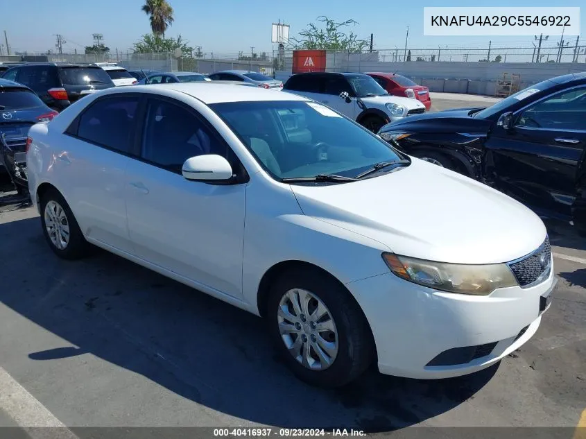 KNAFU4A29C5546922 2012 Kia Forte Ex