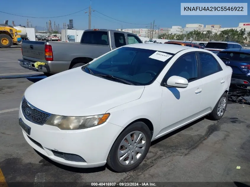 KNAFU4A29C5546922 2012 Kia Forte Ex