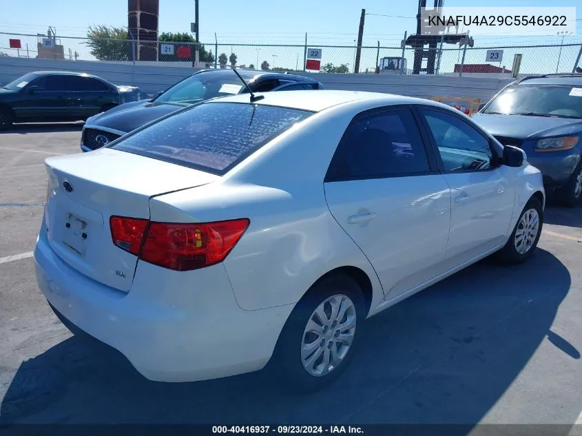 KNAFU4A29C5546922 2012 Kia Forte Ex