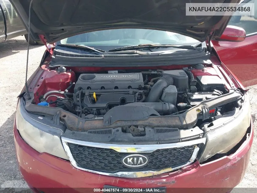 KNAFU4A22C5534868 2012 Kia Forte Ex