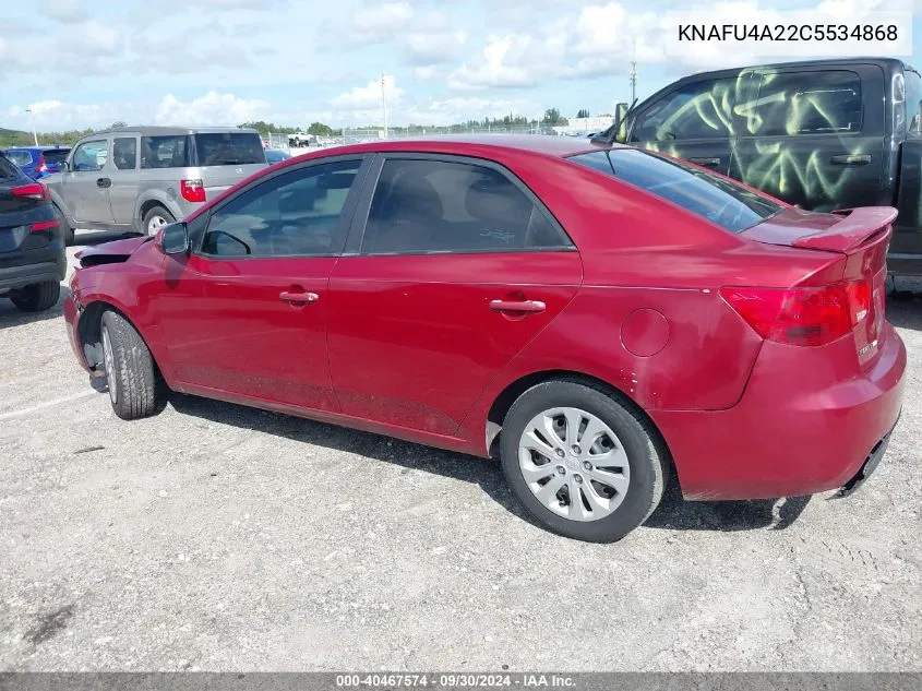 KNAFU4A22C5534868 2012 Kia Forte Ex