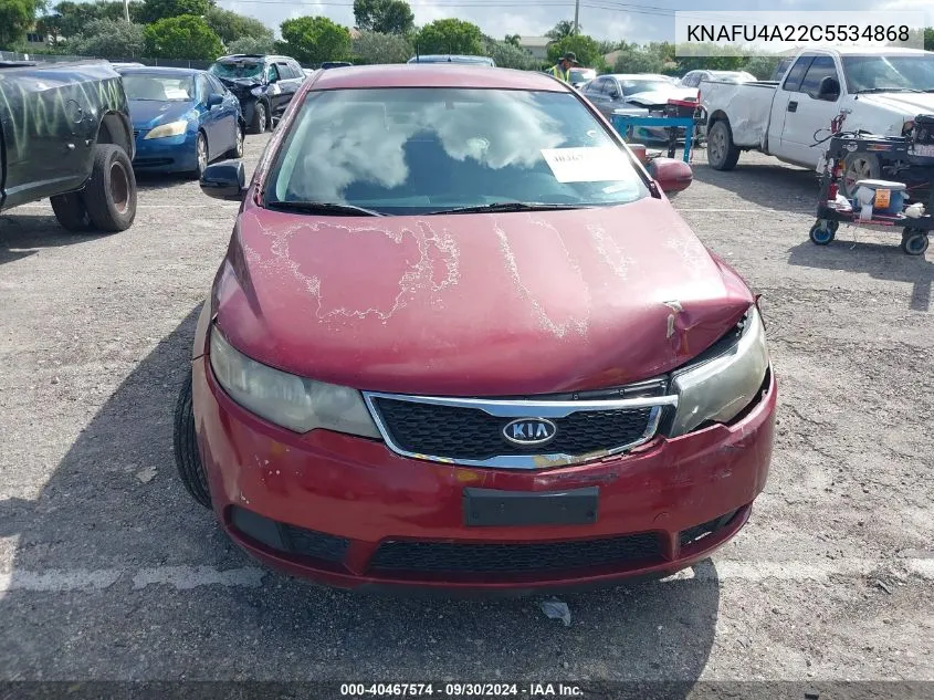 KNAFU4A22C5534868 2012 Kia Forte Ex