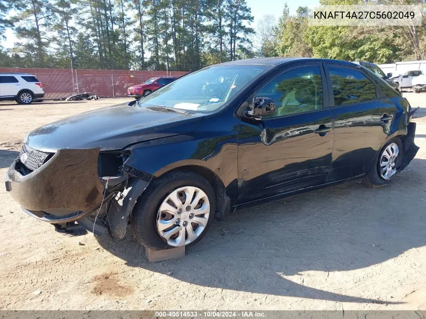 2012 Kia Forte Lx VIN: KNAFT4A27C5602049 Lot: 40514533