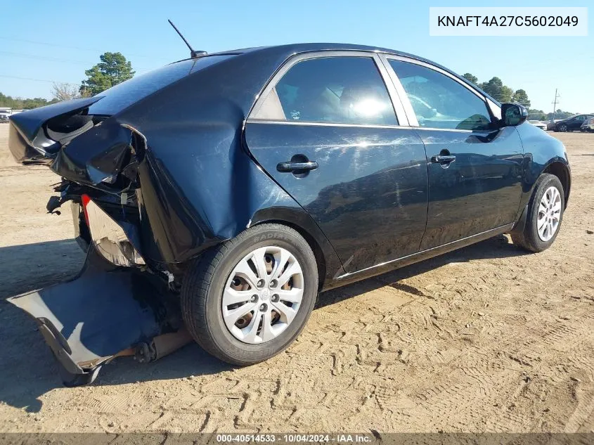 2012 Kia Forte Lx VIN: KNAFT4A27C5602049 Lot: 40514533