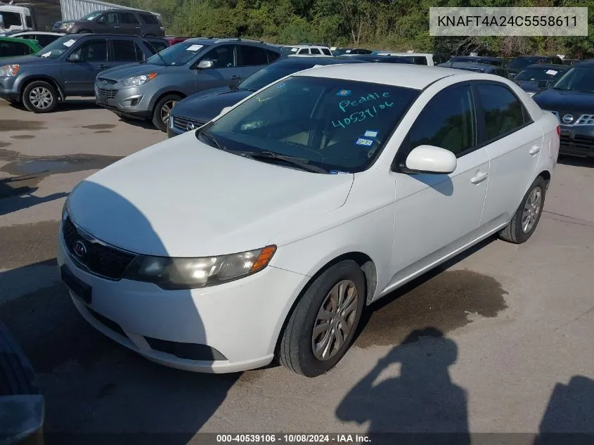 2012 Kia Forte Lx VIN: KNAFT4A24C5558611 Lot: 40539106