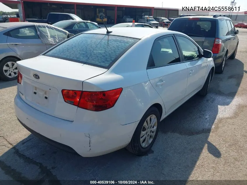 2012 Kia Forte Lx VIN: KNAFT4A24C5558611 Lot: 40539106