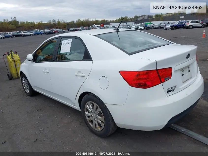 2012 Kia Forte Lx VIN: KNAFT4A24C5634862 Lot: 40549012