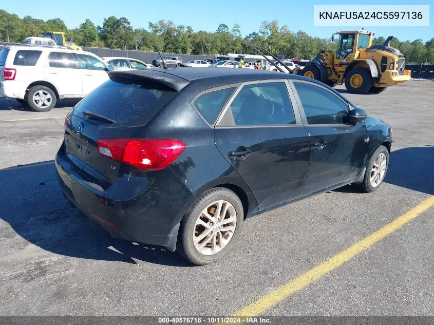 2012 Kia Forte Ex VIN: KNAFU5A24C5597136 Lot: 40576718