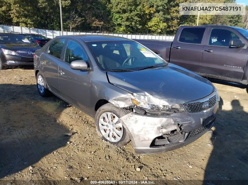 2012 Kia Forte Ex VIN: KNAFU4A27C5487191 Lot: 40628043