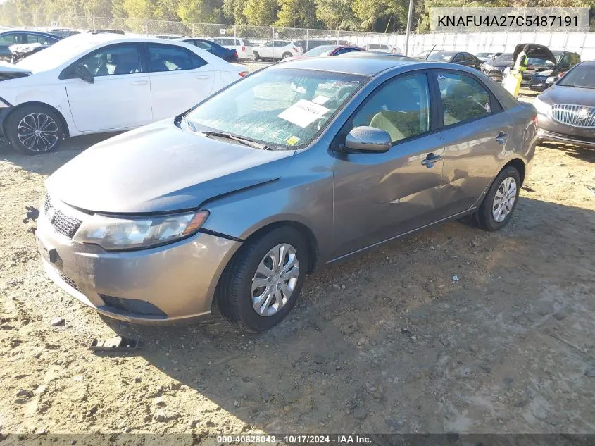 2012 Kia Forte Ex VIN: KNAFU4A27C5487191 Lot: 40628043