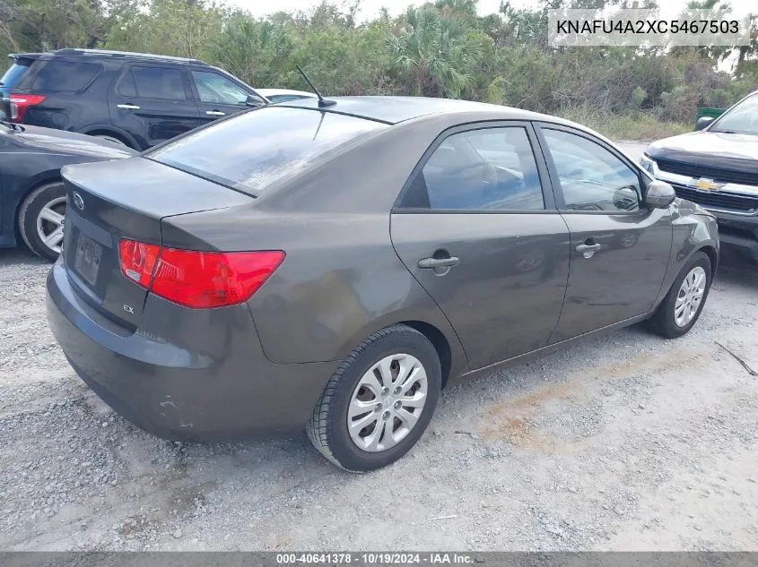 2012 Kia Forte Ex VIN: KNAFU4A2XC5467503 Lot: 40641378