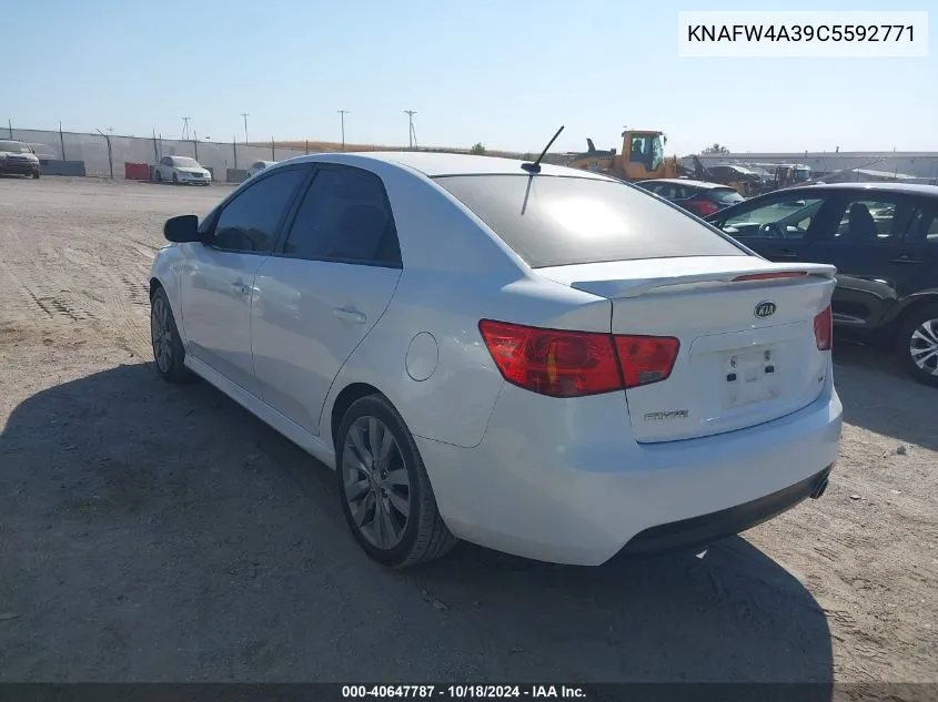 2012 Kia Forte Sx VIN: KNAFW4A39C5592771 Lot: 40647787