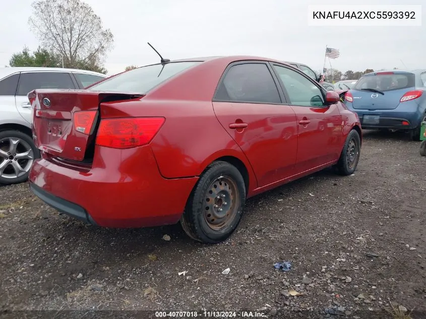 2012 Kia Forte Ex VIN: KNAFU4A2XC5593392 Lot: 40707018